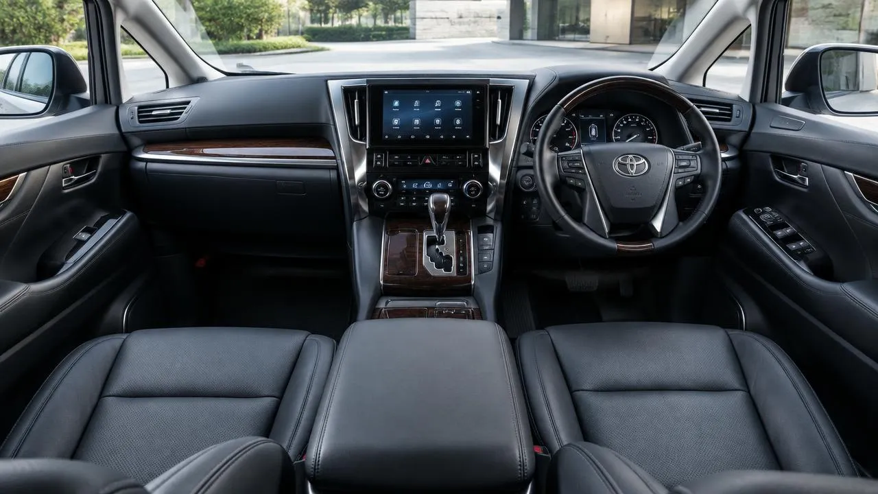 Toyota Alphard — dashboard and front interior