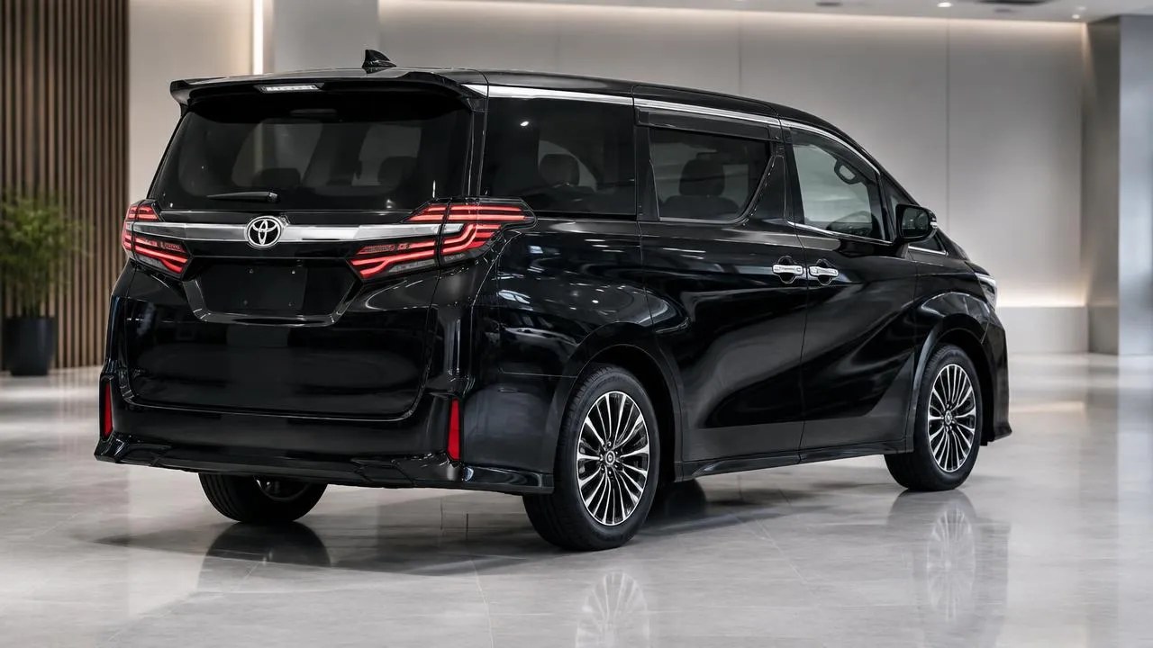 Toyota Alphard — rear three-quarter exterior view