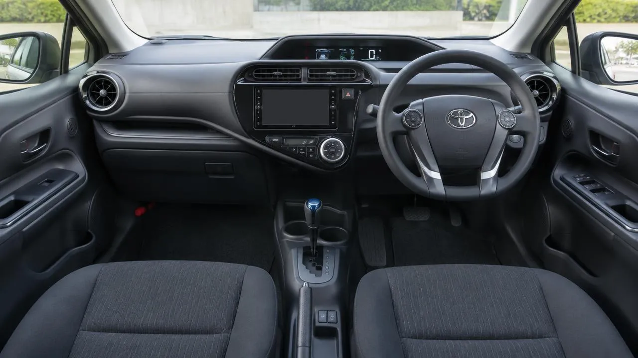 Toyota Aqua — dashboard and front interior