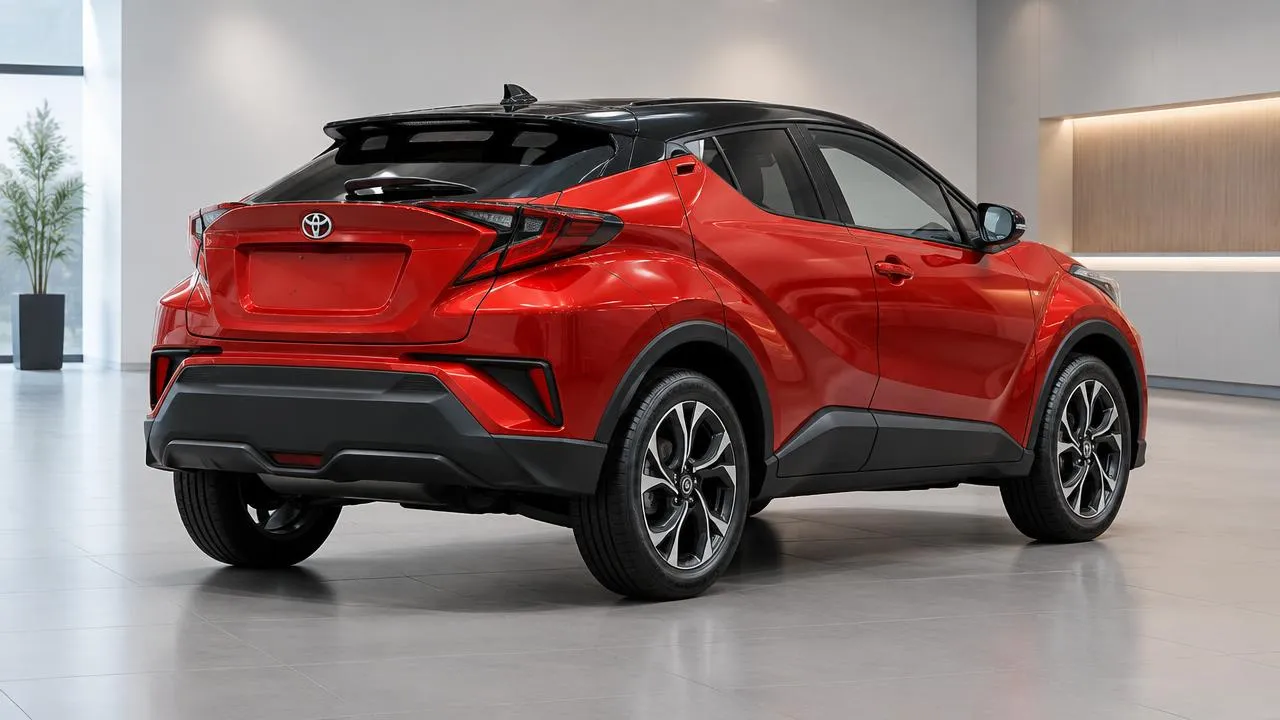 Toyota C-HR — rear three-quarter exterior view