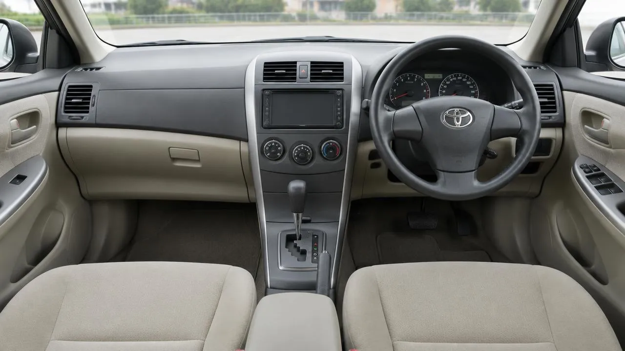 Toyota Corolla Axio — dashboard and front interior